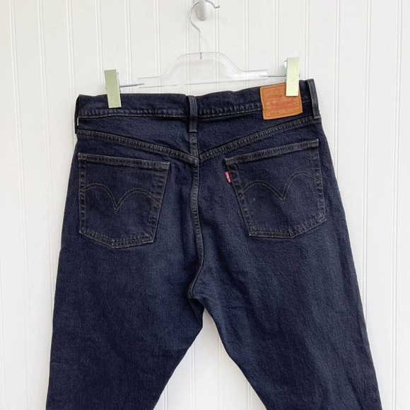 Levi's Jeans 501 Black Distressed Denim High Rise - Picture 10 of 12